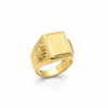Anillo Sello Piedra Ámbar - Oro 18K