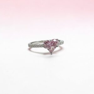 Anillo Corazon Rosa - Plata 925
