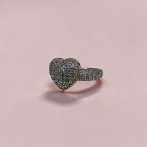 Anillo Corazon C/Cubic - Plata 925