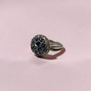 Anillo Frutilla Azul - Plata 925