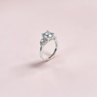 Anillo Solitario con Rosa - Plata 925