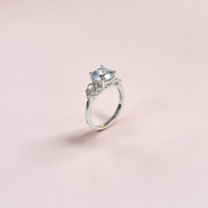 Anillo Solitario con Rosa - Plata 925