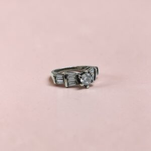 Anillo Solitario Grande - Plata 925