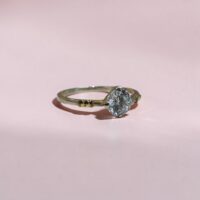 Anillo Solitario - Plata y Oro