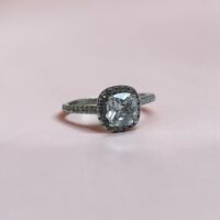 Anillo Solitario Cuadrado - Plata 925