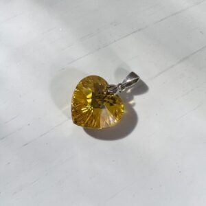 Dije Corazón Cristal - Plata 925