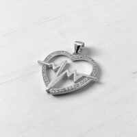 Dije Corazón Ritmo Cardiaco - Plata 925