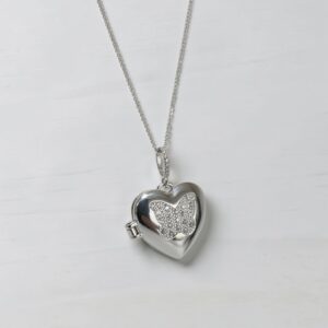 Dije Relicario Mariposa - Plata 925