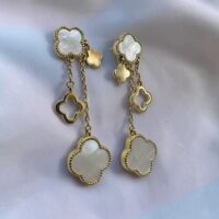 Aros Trébol Dorado - Plata Dorada