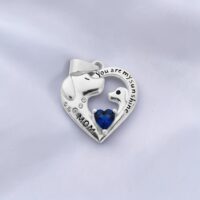 Dije Corazón Perros - Plata 925