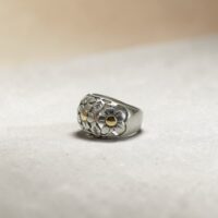 Anillo Flor - Plata y Oro
