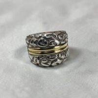 Anillo Centro - Plata y Oro