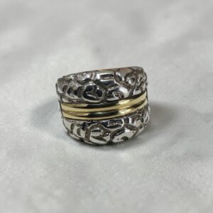 Anillo Centro - Plata y Oro