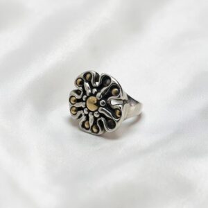 Dije Flor - Plata y Oro