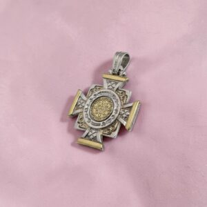 Dije San Benito- Plata y Oro