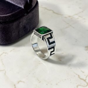 Anillo Piedra verde - Plata 925