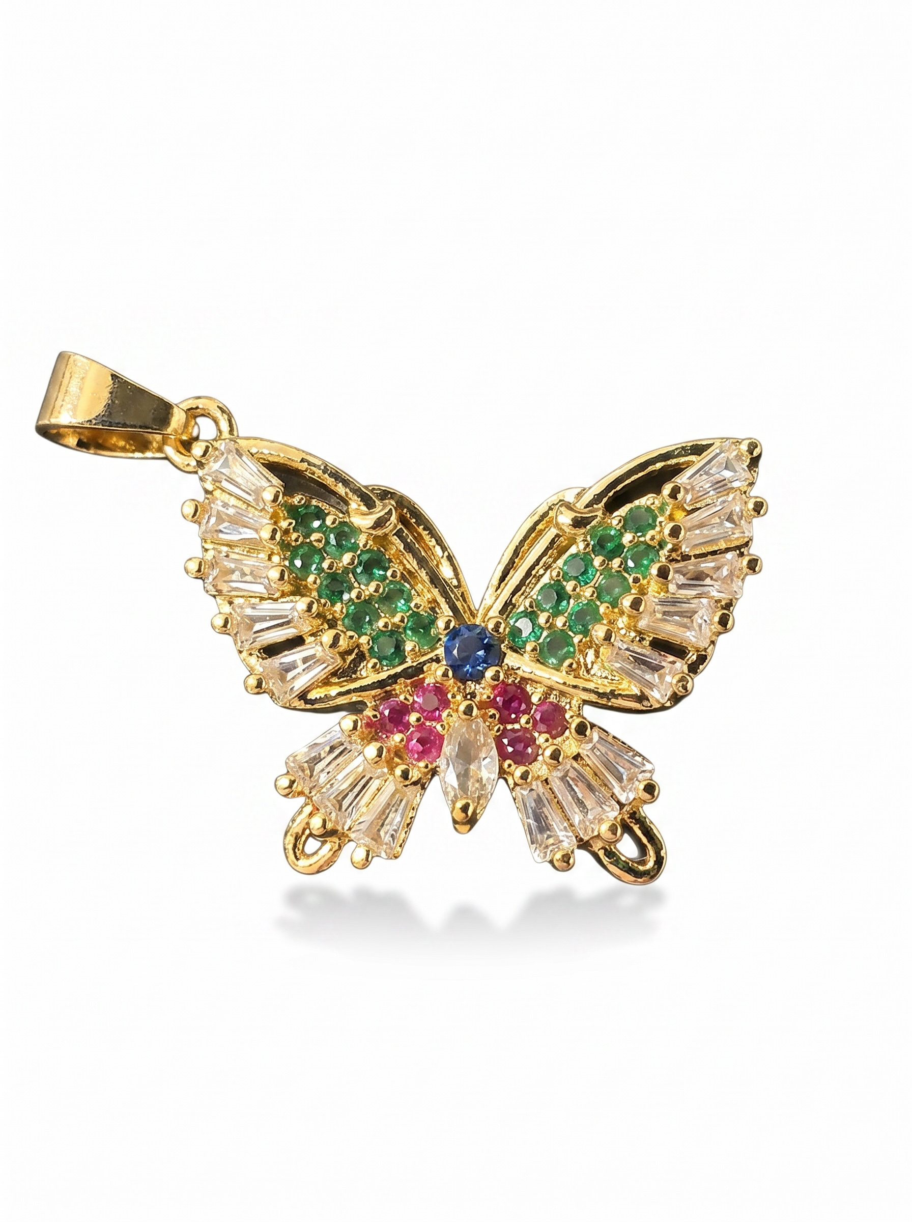 Dije Mariposa C/Cubic - Acero