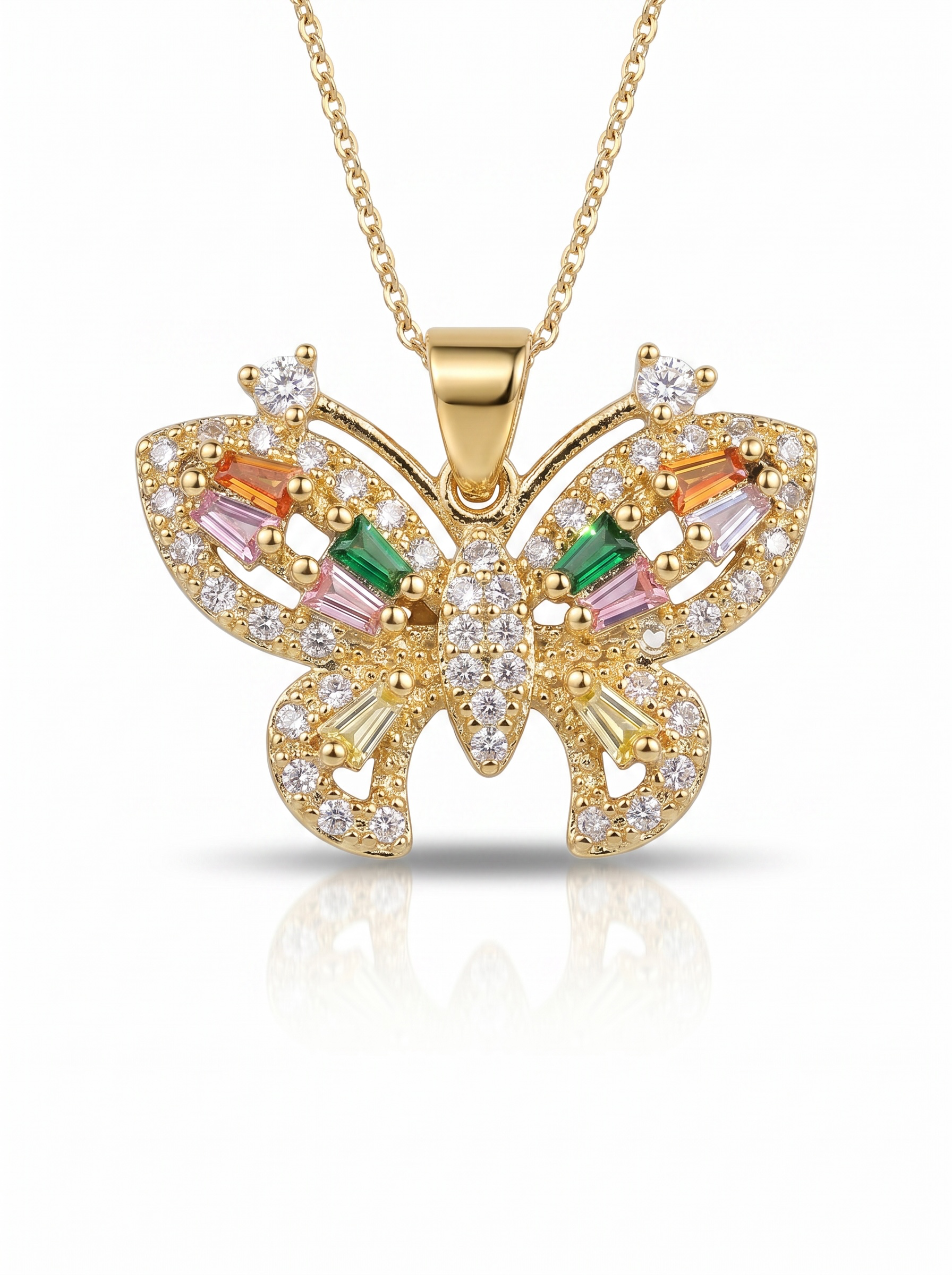 Dije Mariposa c/Cubic- Acero