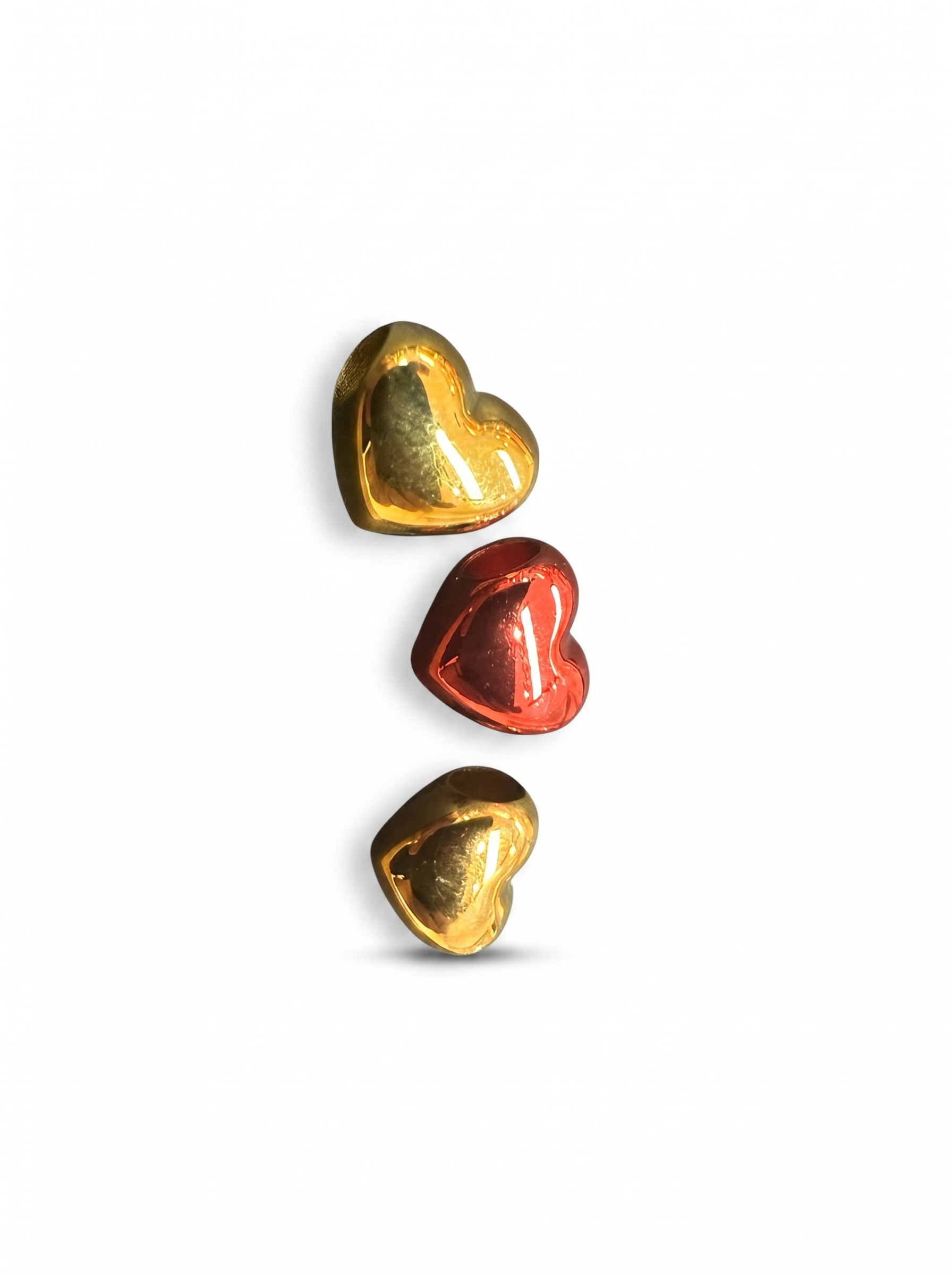 Dijes Charms Corazones - Acero