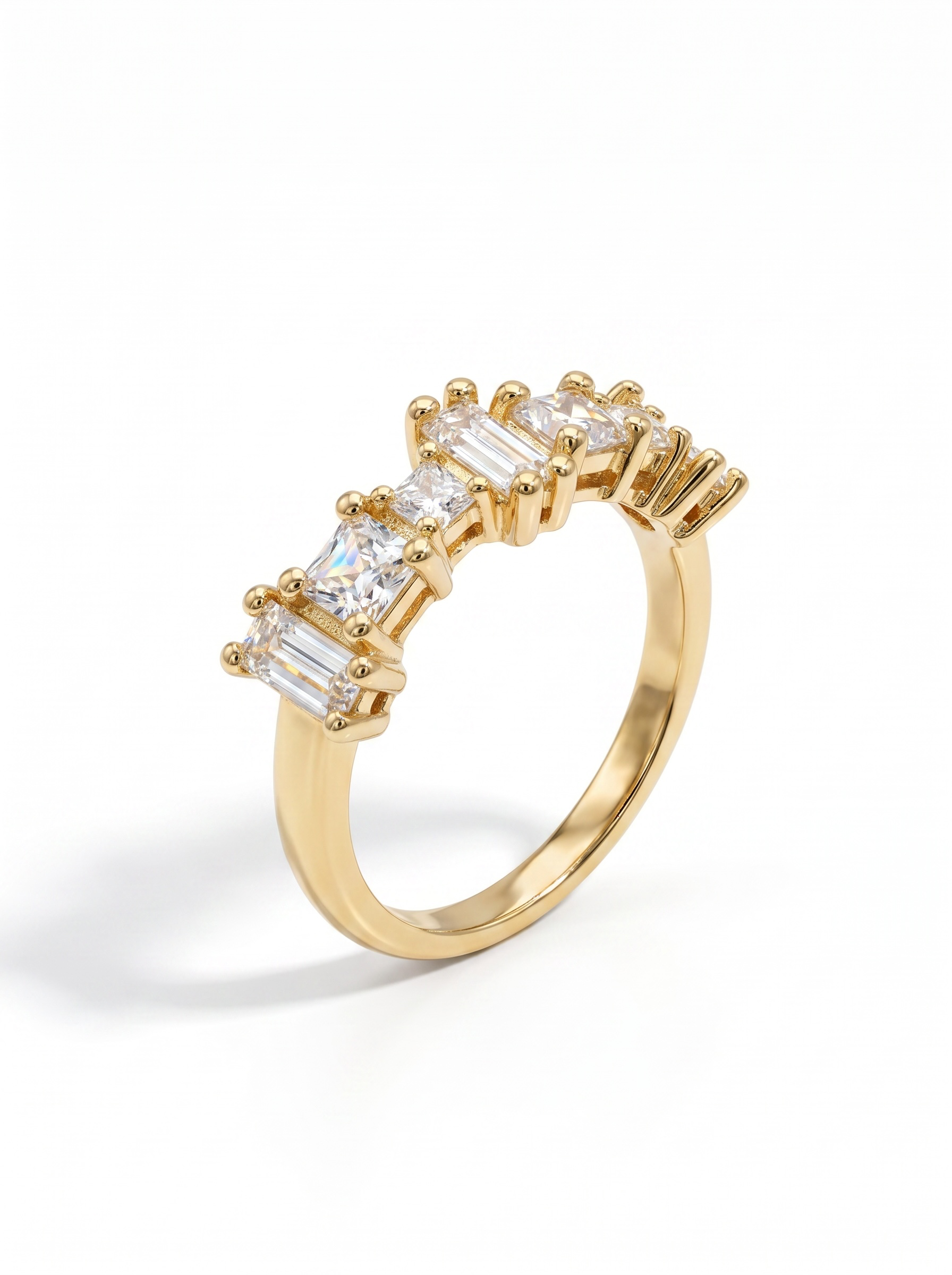 Anillo C/Cubic - Acero Dorado
