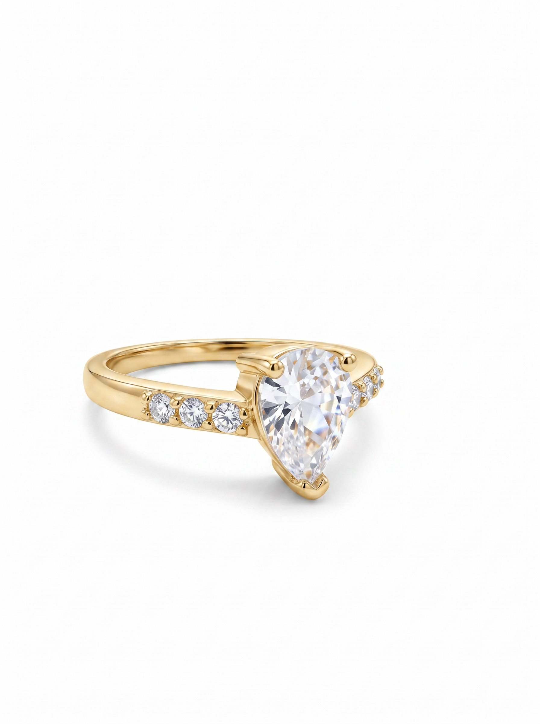 Anillo Gota - Acero Dorado