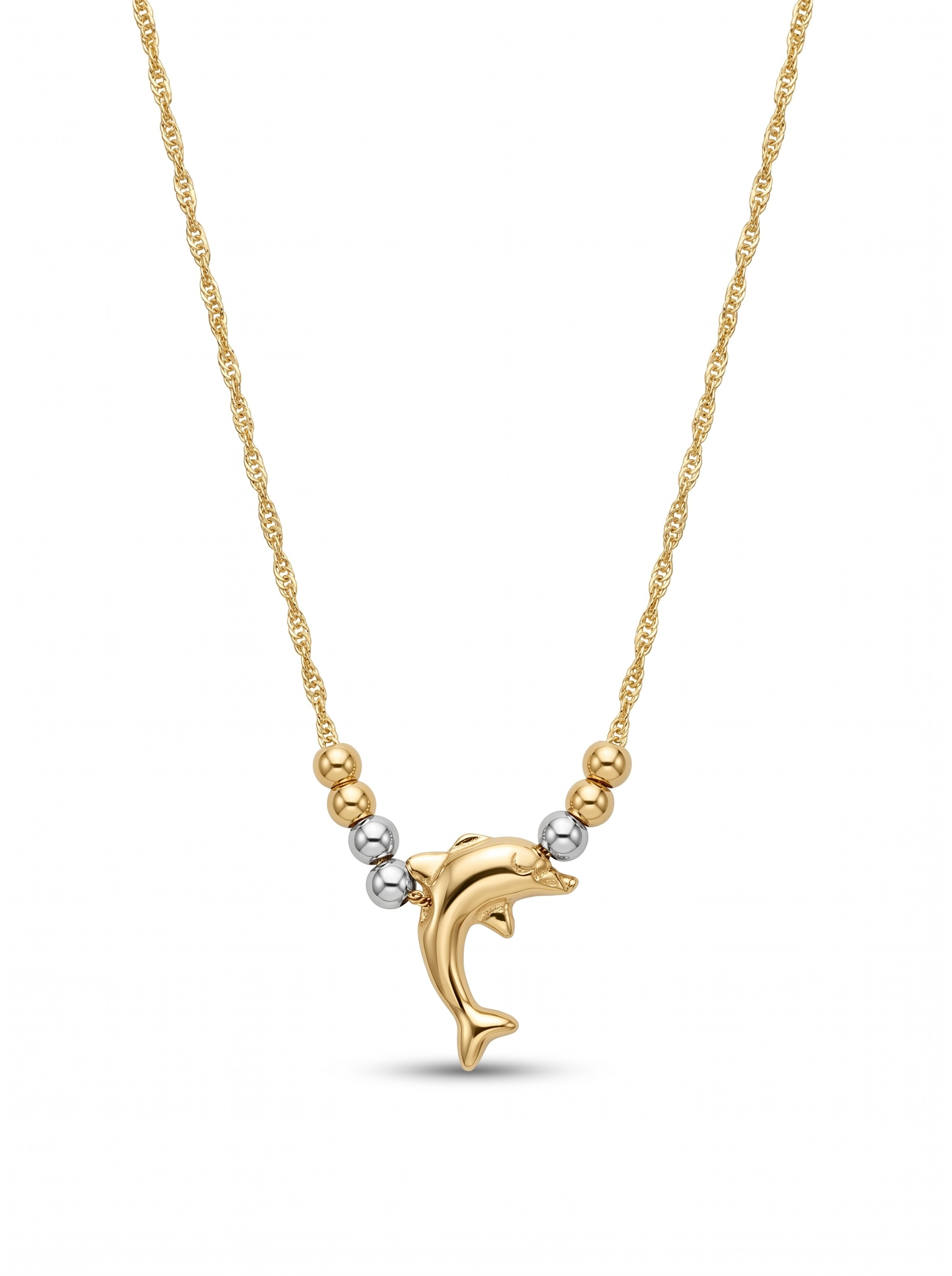 Cadena Fina de Oro C/Dije de Delfin– Oro 18K