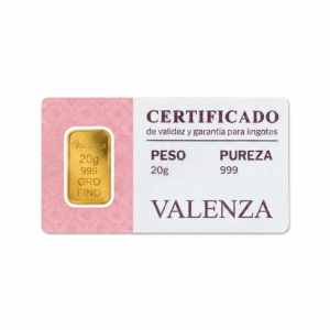Oro 24 Kilates – 20 Gramos