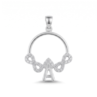 Dije Inicial "A" Infinito - Plata 925