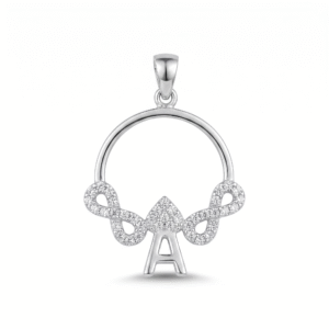 Dije Inicial "A" Infinito - Plata 925