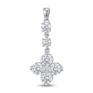 Dije Flor - Plata 925 y Cubic